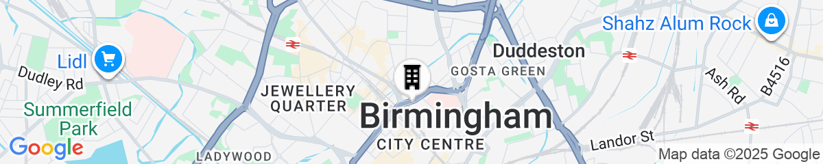 Map for Holiday Inn Express Birmingham - Snow Hill by IHG