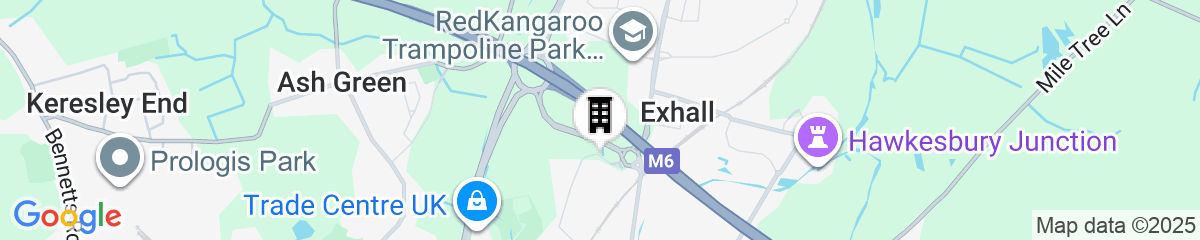 Map for Novotel Coventry M6/J3