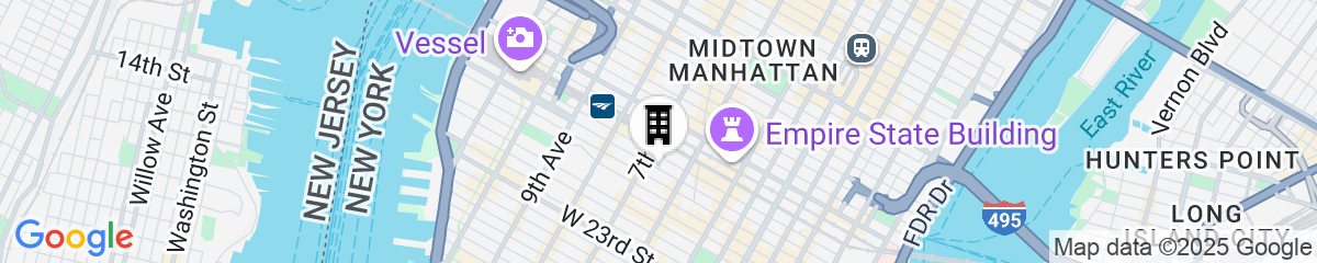 Map for Courtyard by Marriott New York Manhattan / Chelsea