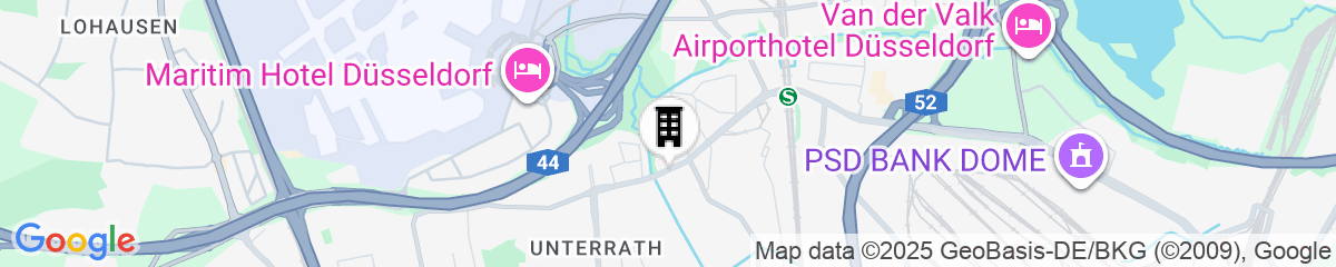 Map for Lindner Hotel Dusseldorf Airport, part of JdV by Hyatt