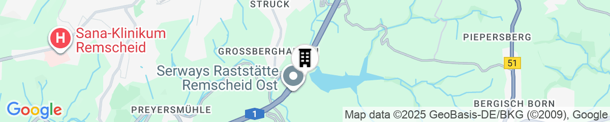 Map for Serways Hotel Remscheid