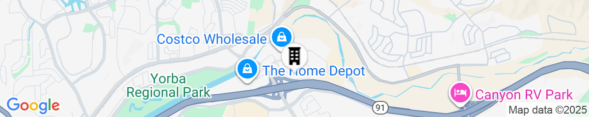 Map for Ayres Suites Yorba Linda