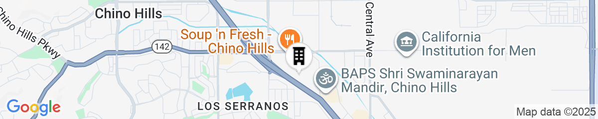 Map for Ayres Hotel Chino Hills – Ontario