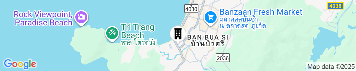 Map for Phuket Leelavadee Hua Ting Resort