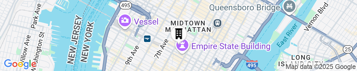 Map for Hilton Garden Inn New York/West 35th Street
