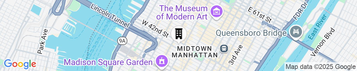 Map for Hampton Inn Manhattan/Times Square Central