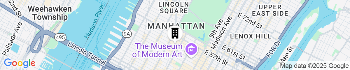 Map for Residence Inn New York Manhattan/Central Park