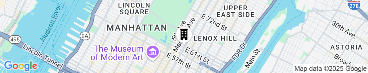 Map for Loews Regency New York Hotel