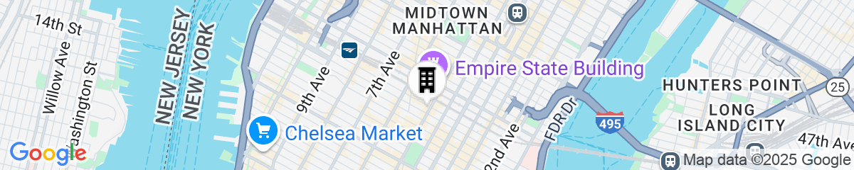 Map for Le Meridien New York, Fifth Avenue