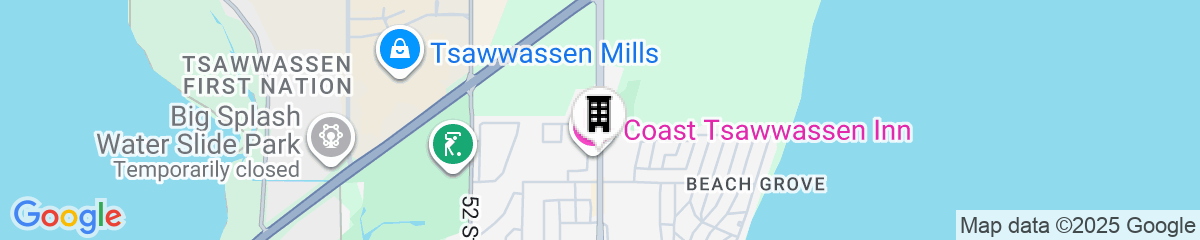 Map for Coast Tsawwassen Inn