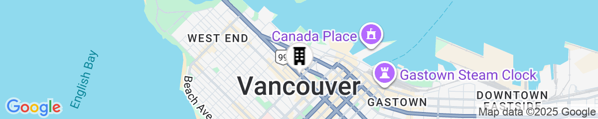 Map for Hyatt Vancouver Downtown Alberni