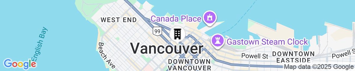 Map for Hyatt Regency Vancouver
