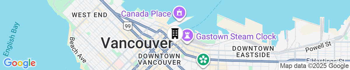 Map for Delta Hotels by Marriott Vancouver Downtown Suites