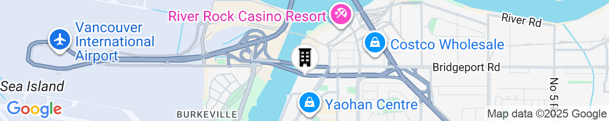 Map for The Westin Wall Centre, Vancouver Airport