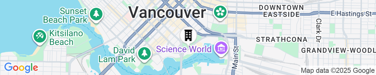 Map for JW Marriott Parq Vancouver