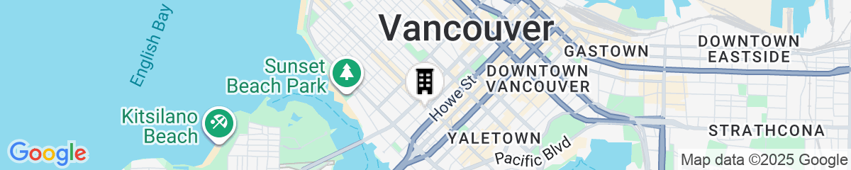 Map for Residence Inn by Marriott Vancouver Downtown
