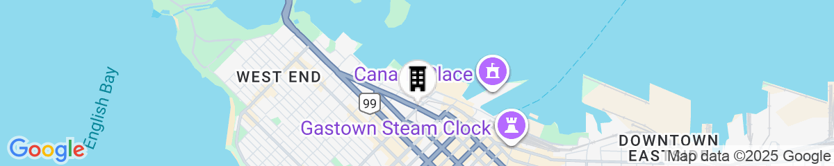 Map for Vancouver Marriott Pinnacle Downtown