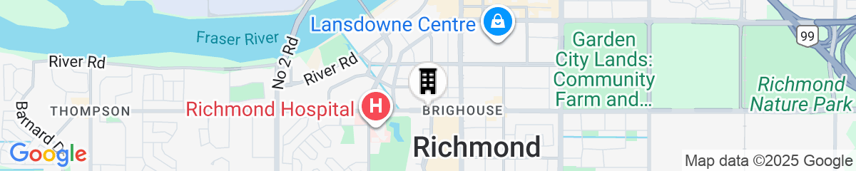 Map for Vancouver Airport Marriott