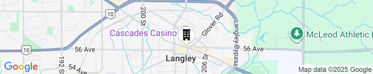 Map for Coast Hotel & Convention Centre Langley City