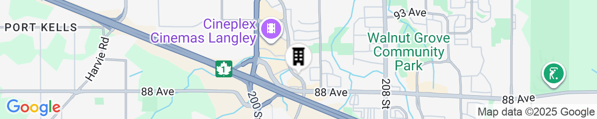 Map for Sandman Hotel Langley