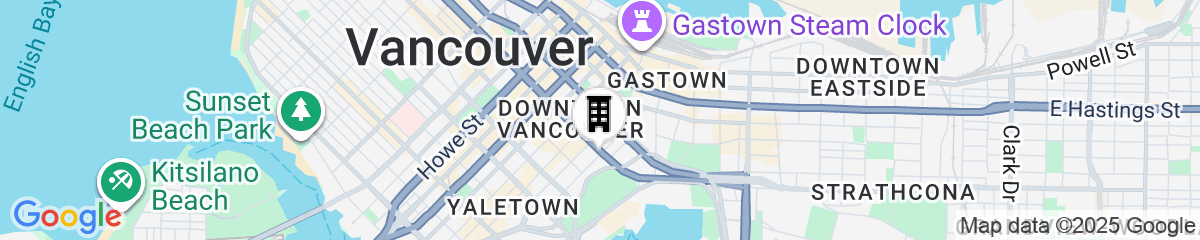 Map for Sandman Signature Vancouver Downtown Hotel