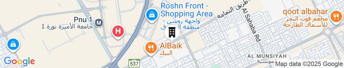 Map for Radisson Blu Hotel Riyadh Qurtuba