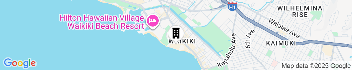 Map for Halepuna Waikiki by Halekulani