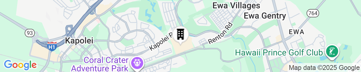 Map for Hampton Inn & Suites Oahu/Kapolei