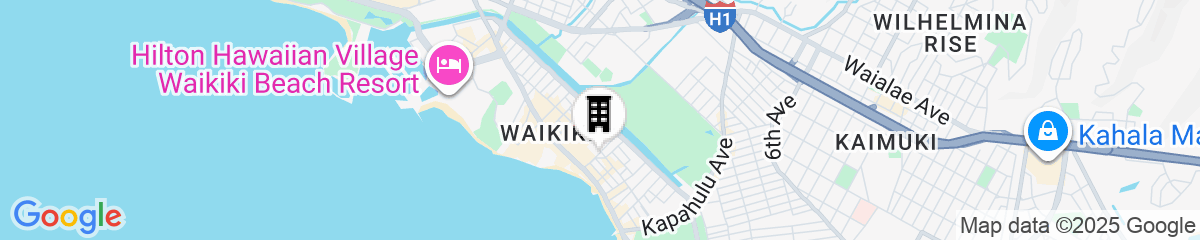 Map for OUTRIGGER Waikiki Paradise Hotel