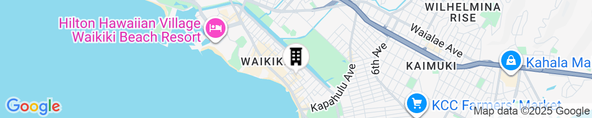 Map for Vive Hotel Waikiki