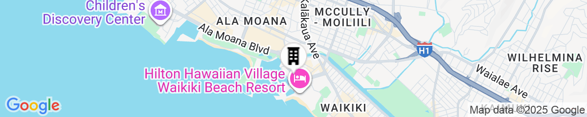 Map for Hilton Vacation Club The Modern Honolulu