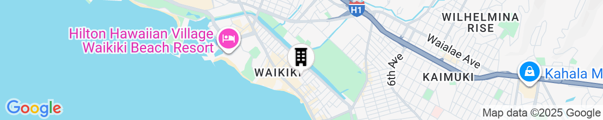 Map for Hilton Garden Inn Waikiki Beach