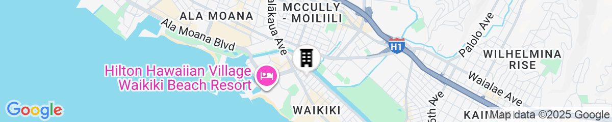 Map for Ambassador Hotel of Waikiki, Tapestry Collection by Hilton