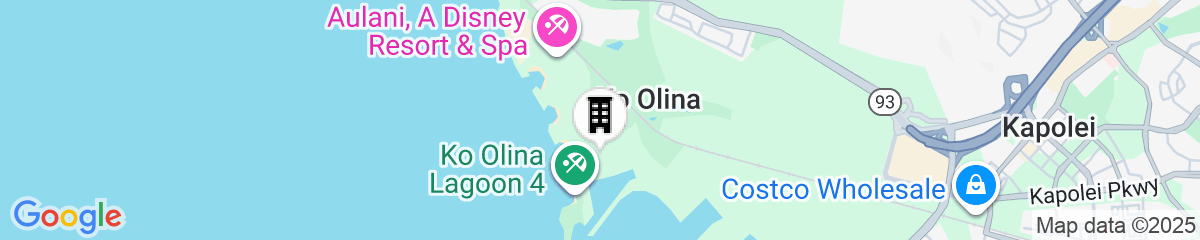 Map for Marriott's Ko'Olina Beach Club