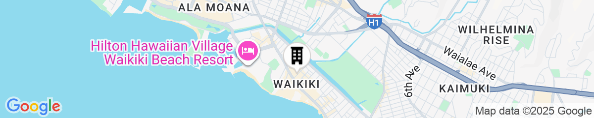 Map for Oasis Hotel Waikiki