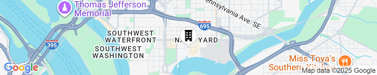 Map for Thompson Washington D.C., by Hyatt
