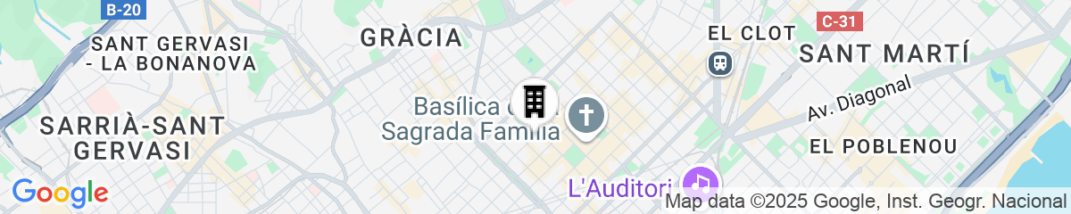 Map for Radisson Blu 1882 Hotel, Barcelona Sagrada Familia