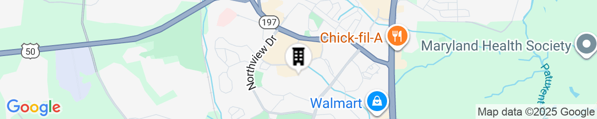 Map for TownePlace Suites Bowie Town Center