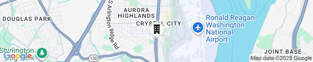 Map for Hyatt Regency Crystal City