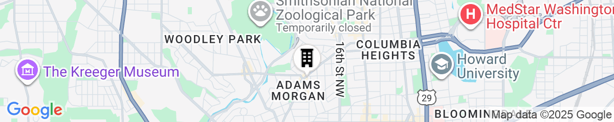 Map for The LINE Hotel DC