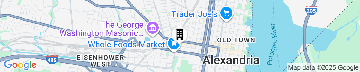 Map for Hilton Garden Inn Alexandria Old Town National Harbor