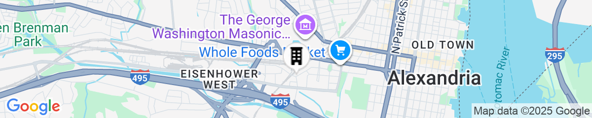 Map for Residence Inn Alexandria Old Town South at Carlyle