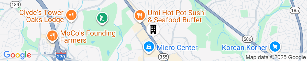 Map for Hilton Washington DC/Rockville Hotel & Executive Meeting Ctr