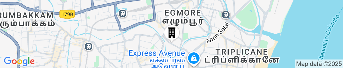 Map for Radisson Blu Hotel Chennai City Centre