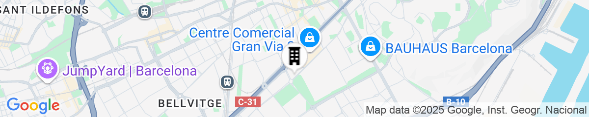 Map for Hampton by Hilton Barcelona Fira Gran Via