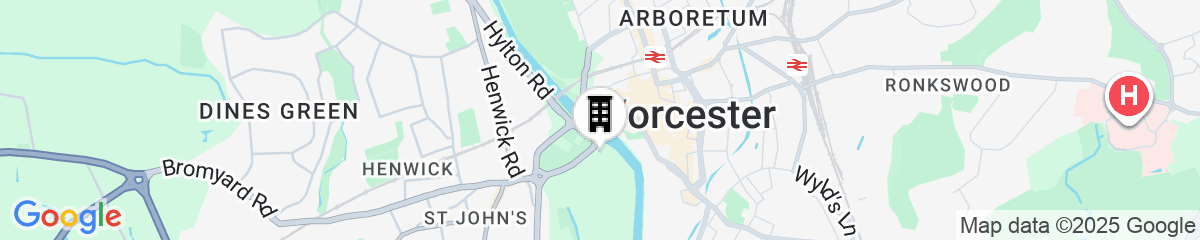 Map for Premier Inn Worcester City Centre