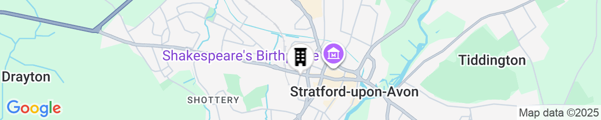 Map for Modern Apartment in Stratford Upon Avon With Parking Wifi and Netflix