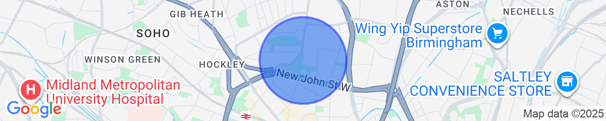 Map for Birmingham Apt-sleeps 4-walk to City Centre-pets