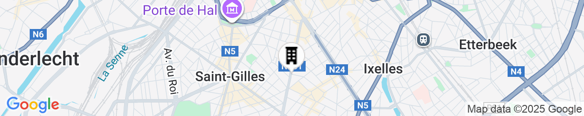 Map for Jam Hotel Brussels