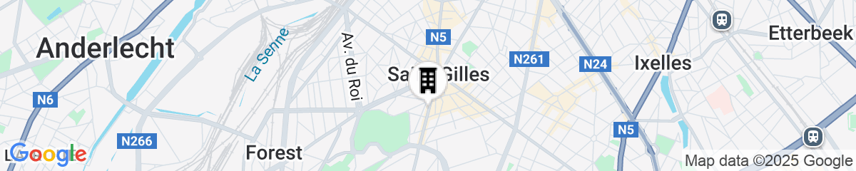 Map for Self Check in Brussels Apartment for 2 in Heart of Trendy Saint-gilles